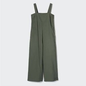 Uniqlo Khaki Green Wide-Leg Jumpsuit